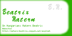 beatrix matern business card
